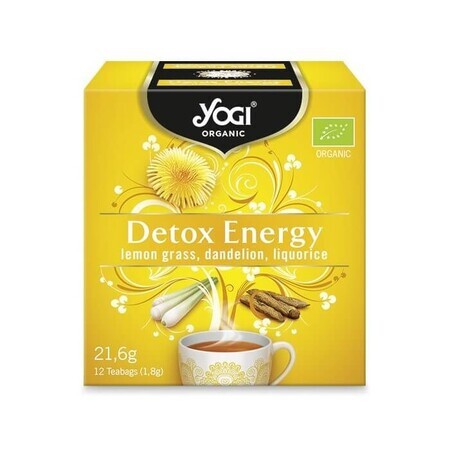 Detox Energy Thee, 12 builtjes, Yogi Tea