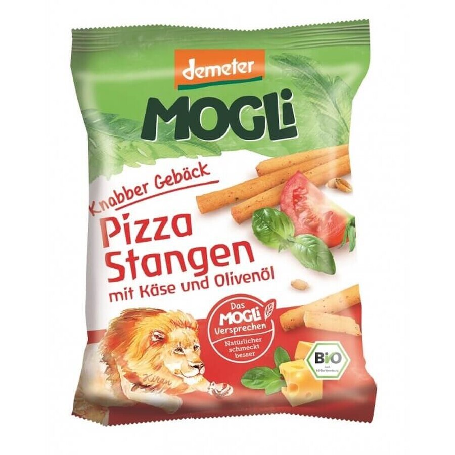 Sticks pizza Eco cu branza si ierburi aromate, 75 gr, Mogli