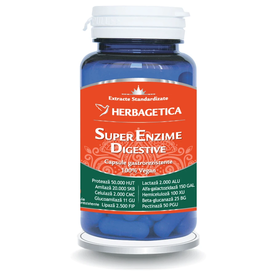 Super Enzime Digestive, 60 cápsulas, Herbagetica