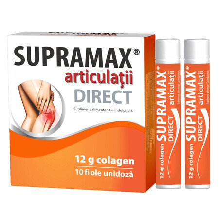 Supramax Joints Direct 12g collagène, 10 ampoules, Zdrovit