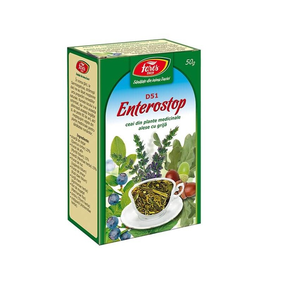 Tè Enterostop, D51, 50 g, Fares