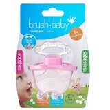 Frontease tandenborstel fopspeen, +3 maanden, roze, Brush Baby