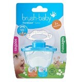 Frontease tandenborstel fopspeen, Blauw, +3 maanden, Brush Baby
