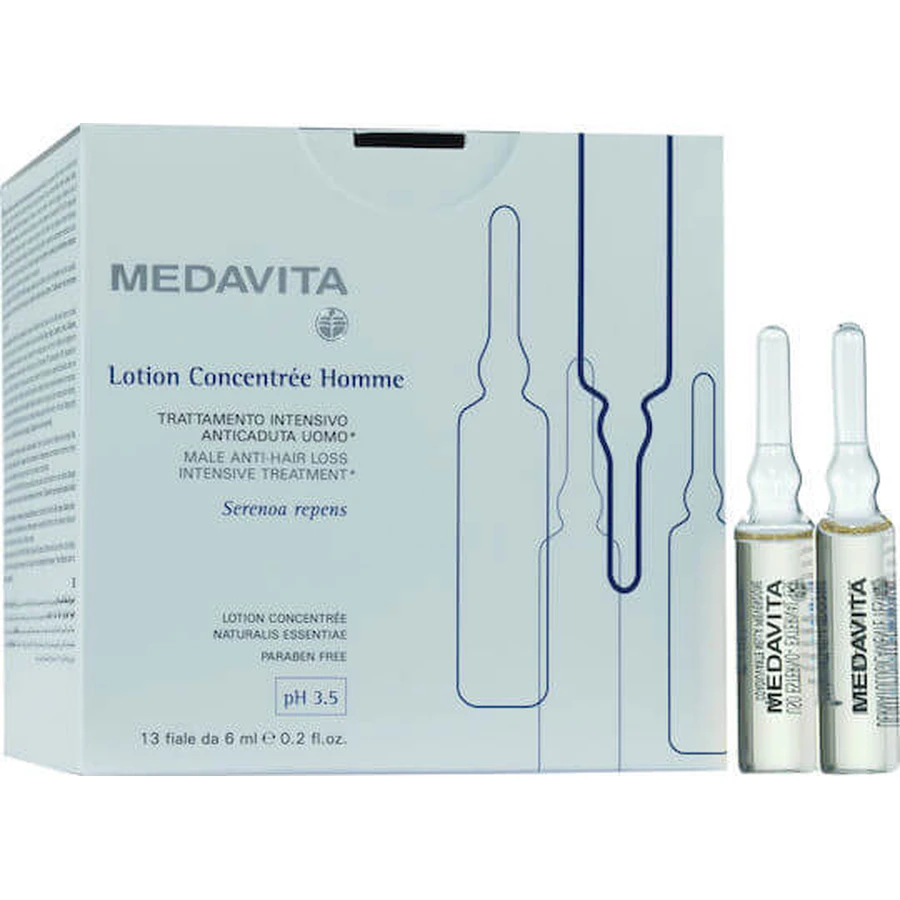 Medavita Lotion Concentree Homme Hair Ampoule na wypadanie włosów 13x6ml: ceny i cechy