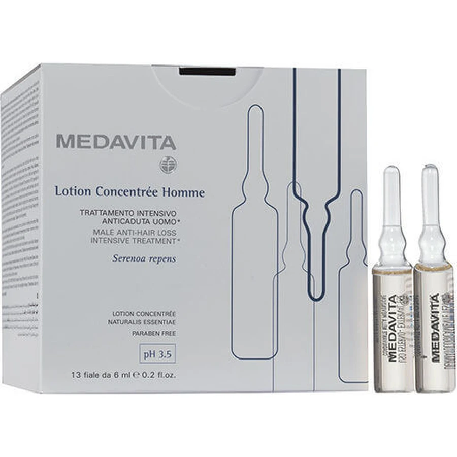 Medavita Lotion Concentree Homme Hair Ampoule na wypadanie włosów 13x6ml: ceny i cechy
