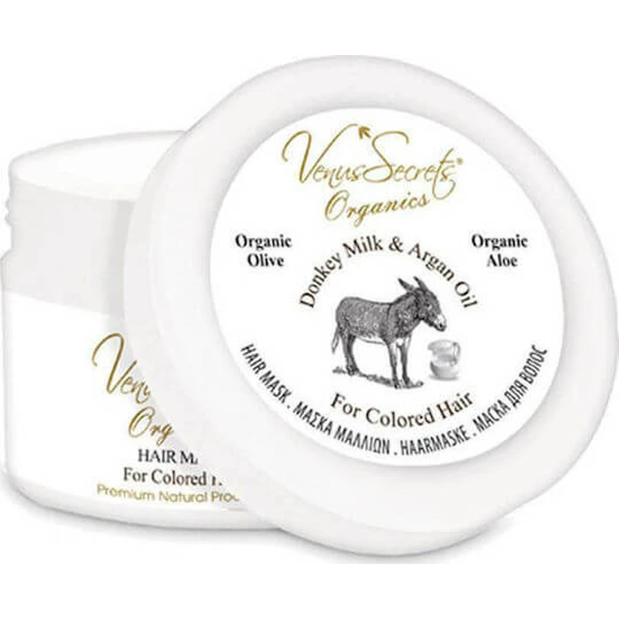 Venus Secrets Venus Secrets Latte d'Asina e Olio di Argan Maschera per capelli che trattiene il colore 280ml