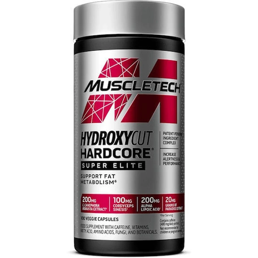 MuscleTech Hydroxycut Hardcore Super Elite 100 cápsulas vegetales