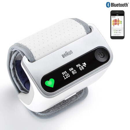 Tensiometru tip bratara cu Bluetooth, Braun