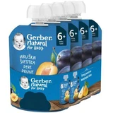 Packung Pflaumen- und Birnenpüree, 6 Monate+, 4 x 90 g, Gerber