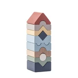 Wooden construction set, Tower, 18 months+, 10 pieces, Cubika