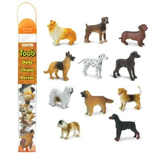 Set handgeschilderde beeldjes, Honden, 3 jaar+, 11 stuks, Safari Ltd