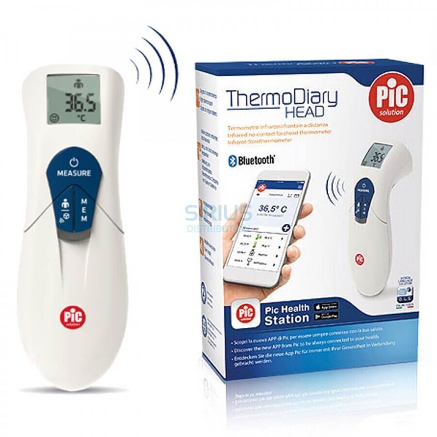 Multifunctionele contactloze infraroodthermometer 6 in 1, thermodiagnosekop, Pic-oplossing