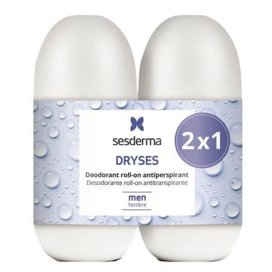 Zestaw dezodorantów antyperspiracyjnych dla mężczyzn Dryses, 2x75 ml, Sesderma: ceny i cechy