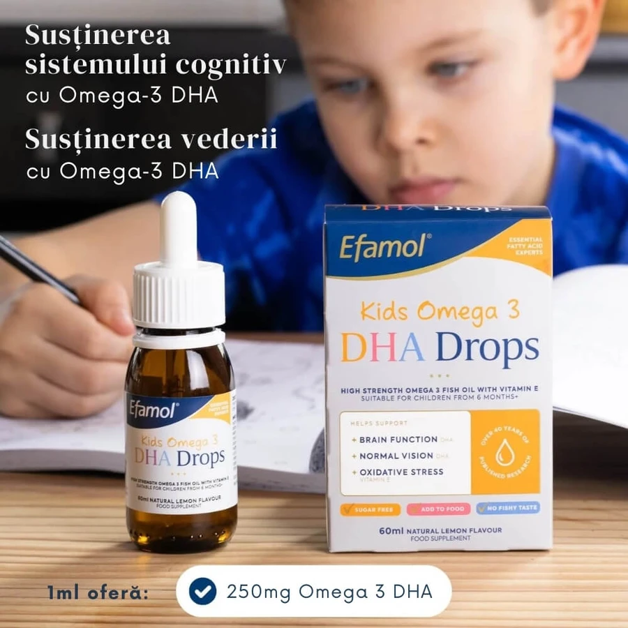 Drops with Omega 3 DHA for children, 60 ml, Efamol