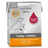 Natvoer met zalm en kalkoen voor honden Hond, 185 g, Platinum
