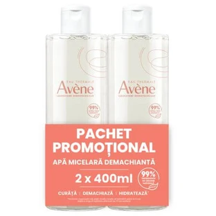 Avène Eau Micellaire Démaquillante, 400 ml + 400 ml, Avène