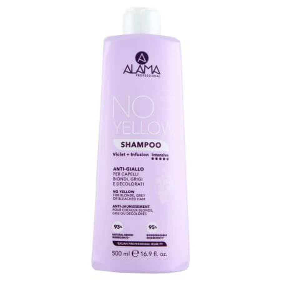 Shampoo for neutralizing yellow tones No Yellow Intensive, 500 ml, Alama