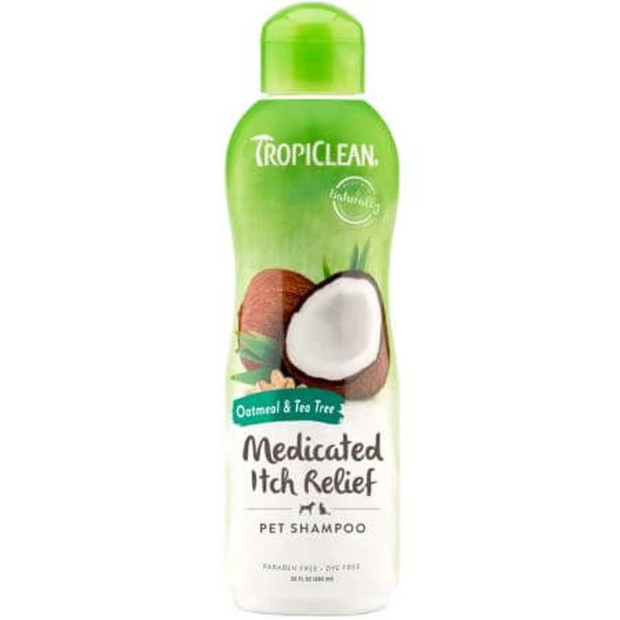 Szampon łagodzący zadrapania z płatkami owsianymi i drzewem herbacianym dla psów i kotów, 335 ml, Tropiclean: ceny i cechy