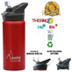 Thermos en acier inoxydable avec couvercle automatique Jannu Red, 500ml, Laken