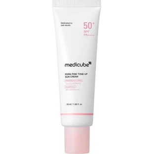 Crema solare SPF 50+ con PDRN, glutatione e niacinamide Pink Tone Up Sun, 50 ml, Medicube