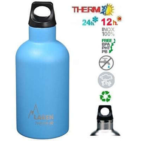 Thermos en acier inoxydable Bleu Futura, 350ml, Laken