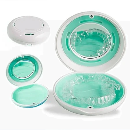 Zent etui, etui voor retainers, aligners, beugels en overlays, wit