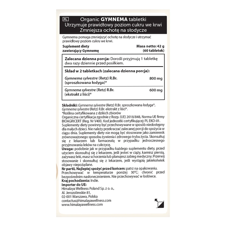 Himalaya Bio Gymnema set, 2 x 60 tabletten