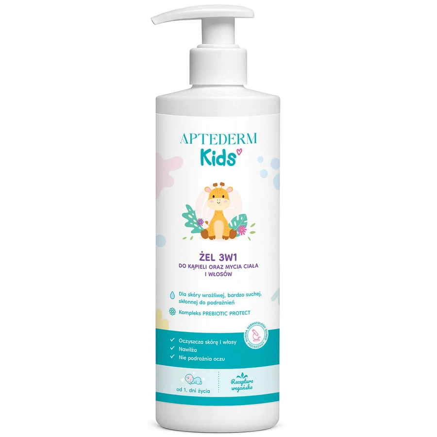 Aptederm Kids, 3-in-1 wasgel, vanaf dag 1, 400 ml