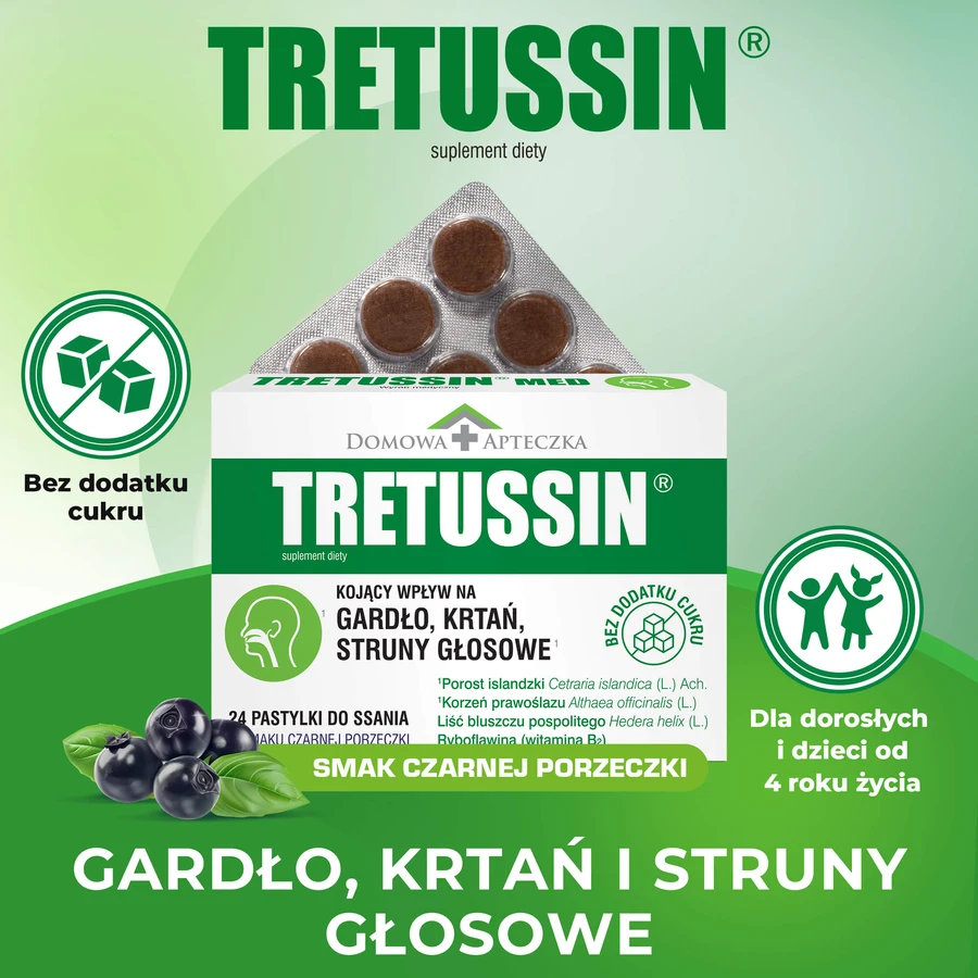 Tretussin, gusto ribes nero, 24 pastiglie