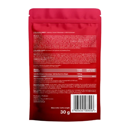 Intenson Collagen Candy, Erdbeergeschmack, 60 Lutschtabletten