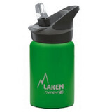 Edelstahlthermoskanne mit Automatikdeckel Grün, 350 ml, Laken