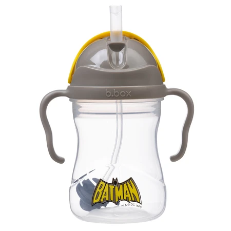 B.Box, bottle with straw, Batman, from 6 months, 240 ml