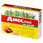 AMOL keel, kruidenpastilles met honing en vitamine C, 16 zuigtabletten