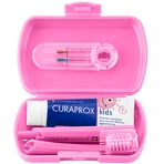 Curaprox Kids, travel set, pink