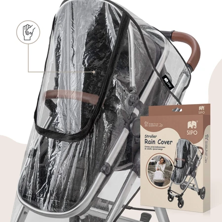 Sipo, rain cover for stroller, transparent, 1 piece