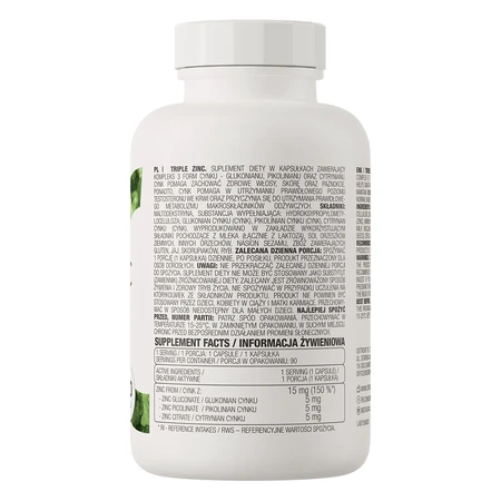 OstroVit Triple Zink, zink, 90 capsules