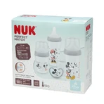 Set de inicio NUK Perfect Match, 3 biberones anticólicos + chupete, Mickey Mouse, 0-6 meses