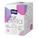 My Bella, Dag & Nacht menstruatiecup, transparant, maat M + desinfectiebakje
