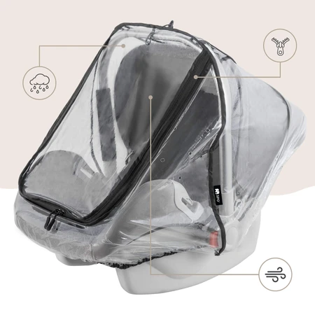 Sipo, Regenschutz für Babyschale, transparent, 1 Stück