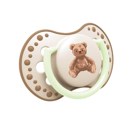Lovi, sucette, 0-6 mois, silicone, dynamique, Teddy Love, 2 pièces