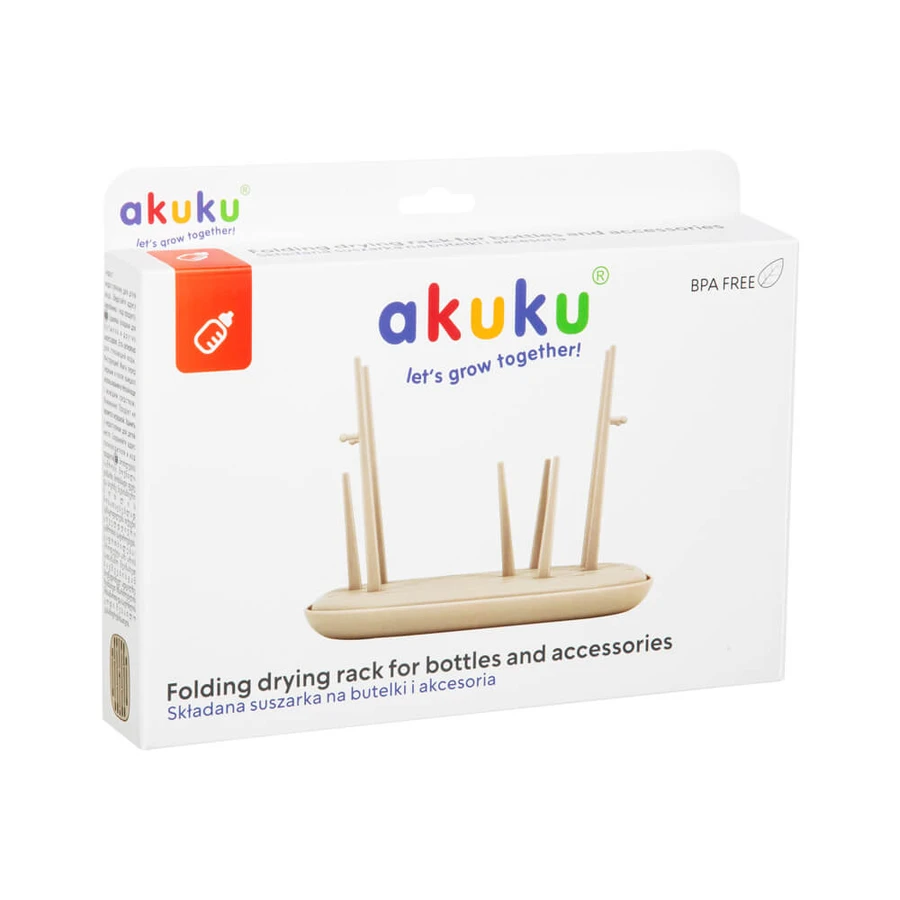 AKUKU, opvouwbare fles- en accessoiredroger, beige, 1 st