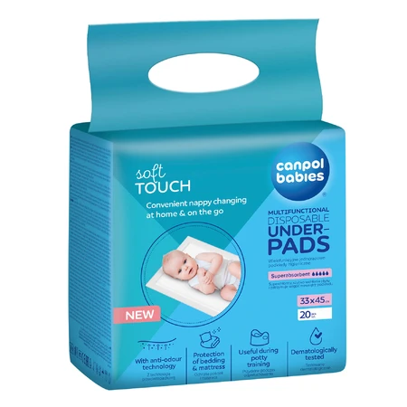 Canpol Babies set, multifunctional sanitary pads, 33 cm x 45 cm, 2 x 20 pieces
