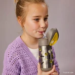 B.Box, Thermoflasche mit Strohhalm, Babyflasche, Batman, ab 12 Monaten, 350 ml