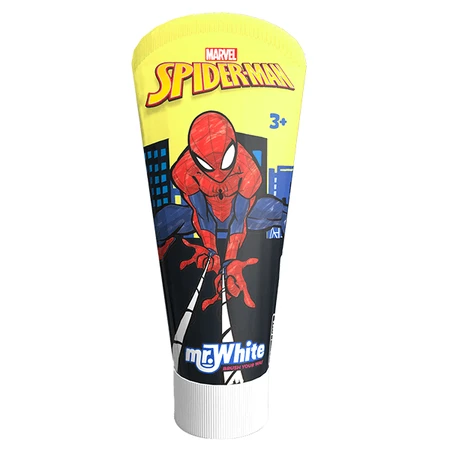 Mr White Spiderman, set de brossage de dents pour enfants, brosse à dents + dentifrice + gobelet + base LED