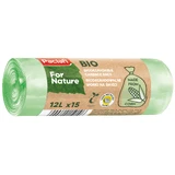 Paclan For Nature, biologisch afbreekbare afvalzakken,12 l x 15 stuks