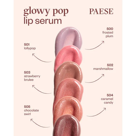 Paese GlowyPop Lip Serum, regenererend lipserum, 505 Chocolate Swirl, 2.2 g