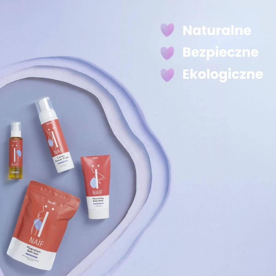 Naif Mom Belly & Beyond set, stretch mark lotion, 150 ml + shower foam, 200 ml