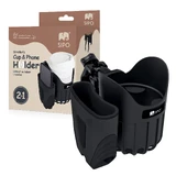 Sipo, universele beker- en telefoonhouder 2in1 voor kinderwagen, zwart, 1 st