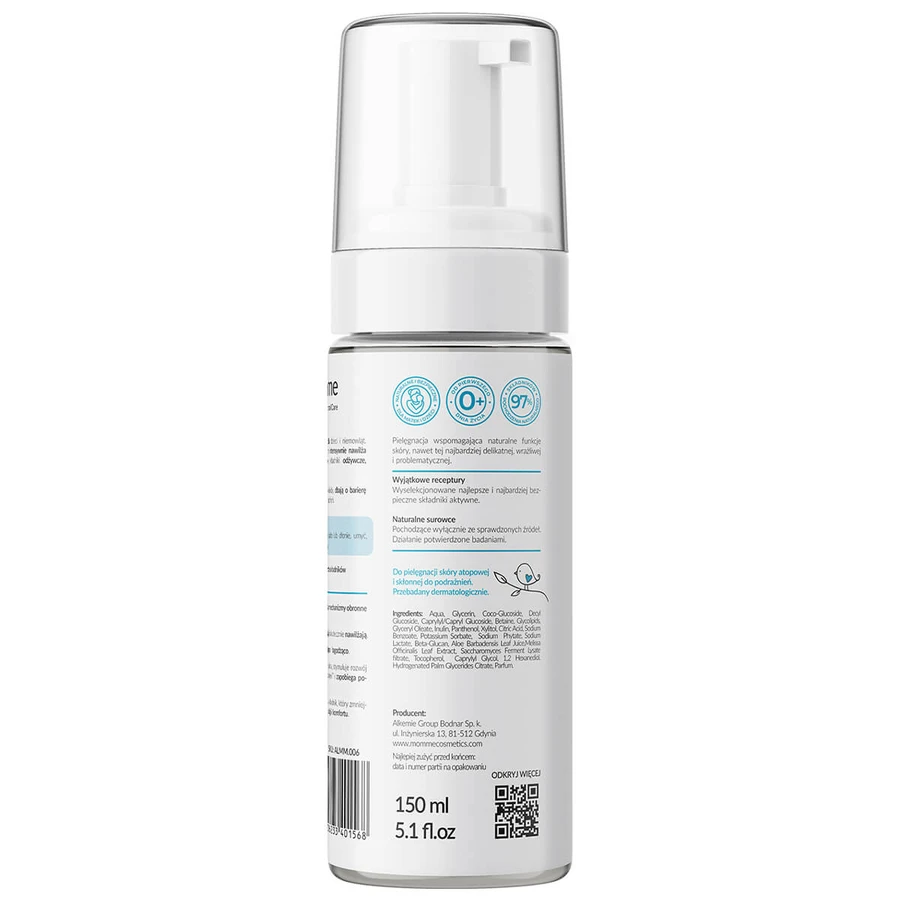 Momme, fluffy body wash foam, from birth, 150 ml