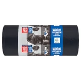 Anna Zaradna, vuilniszakken, supersterk, zwart, 120 l, 10 stuks
